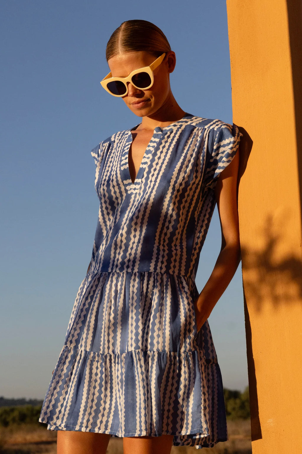 Ziggy Blue Roll Sleeve Mini