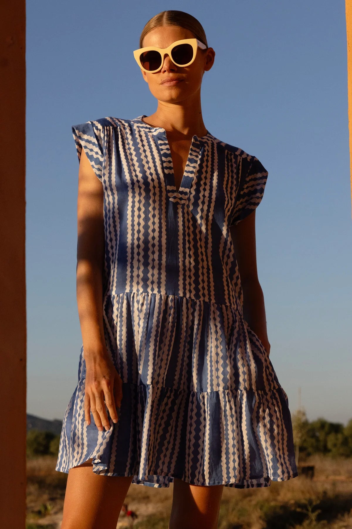 Ziggy Blue Roll Sleeve Mini