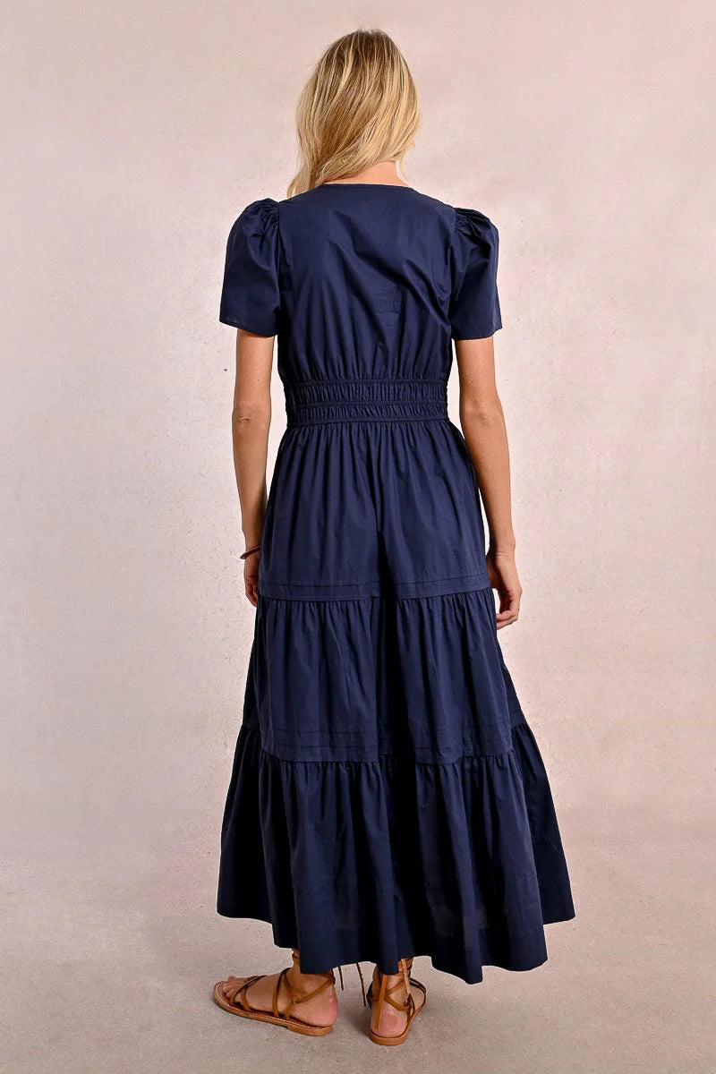 Navy Poplin Dress