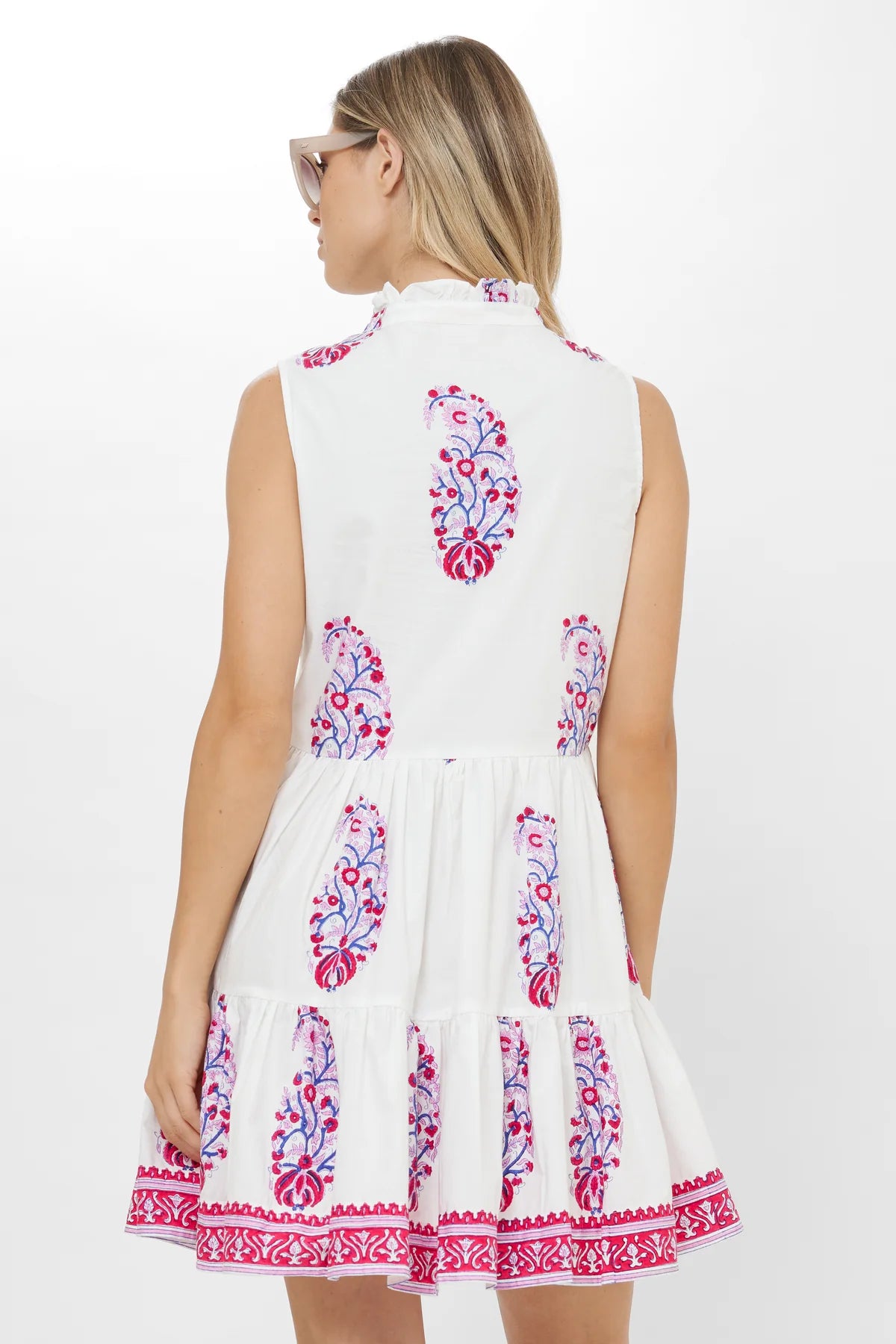 Verna Red Yoke Dress
