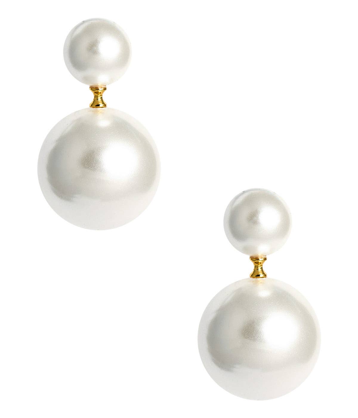 Double Pearl Stud Earring