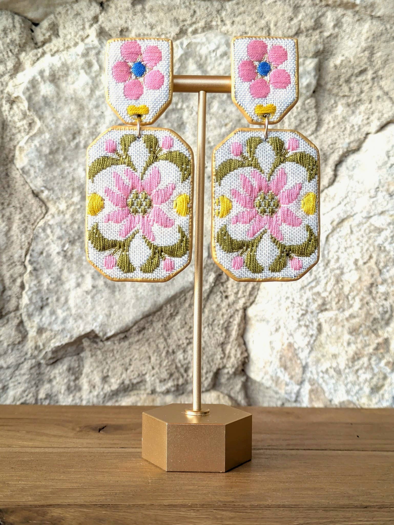 Carolina Statement Earring - Pink