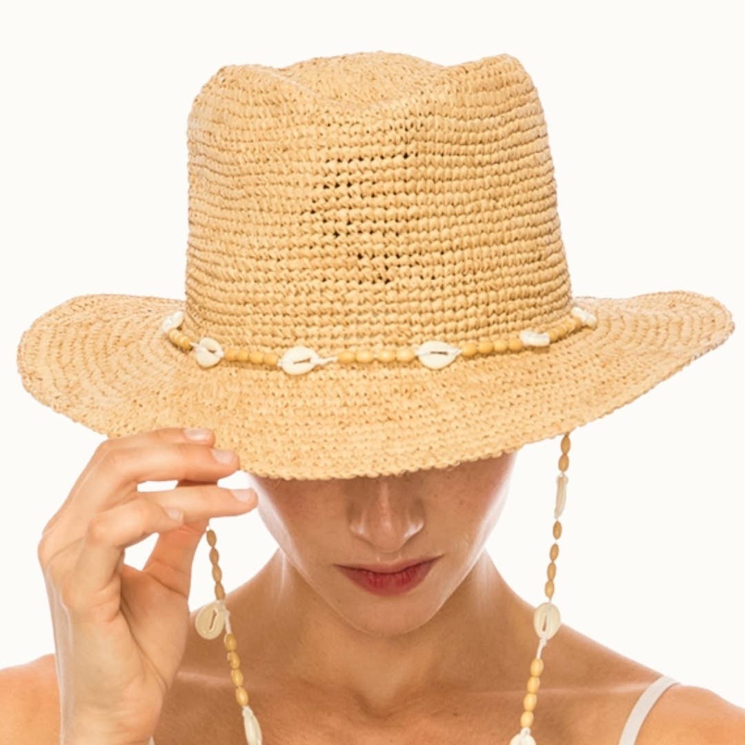 Raffia Straw Crochet Sun Hat