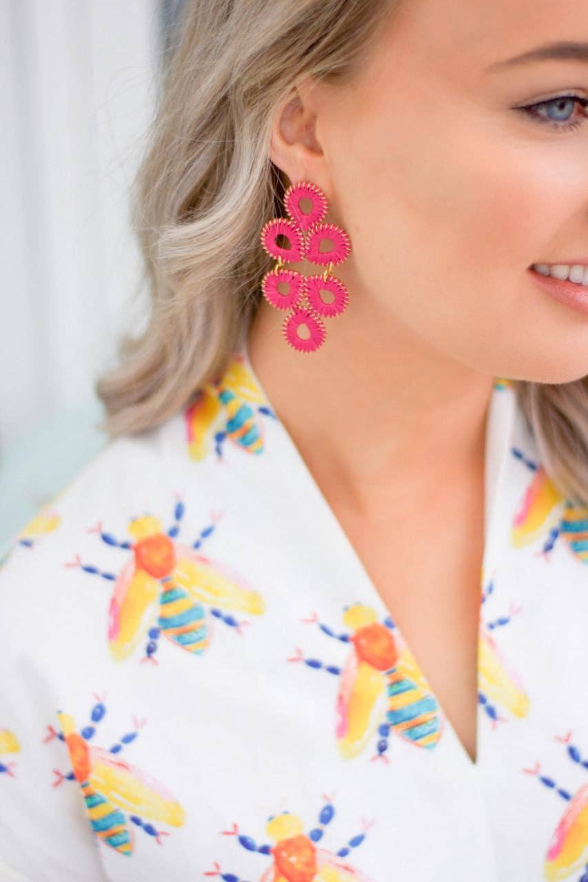 Ginger Straw  Earrings