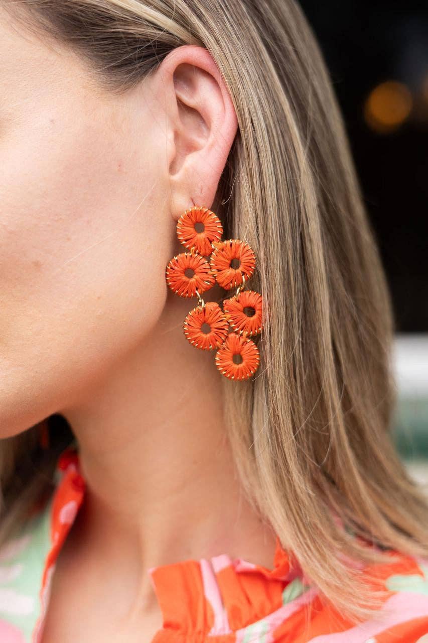 Ginger Straw  Earrings