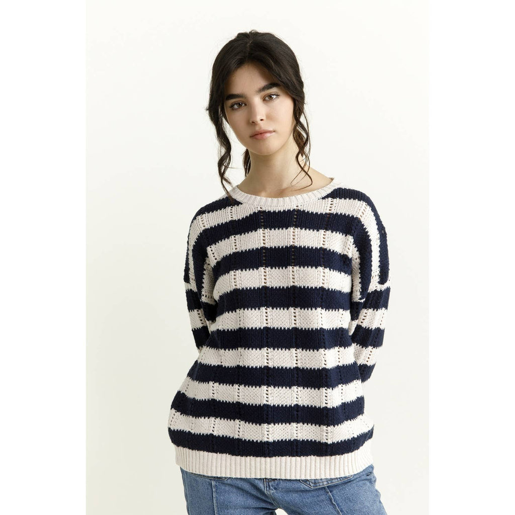 Striped Thick Knit Sweater