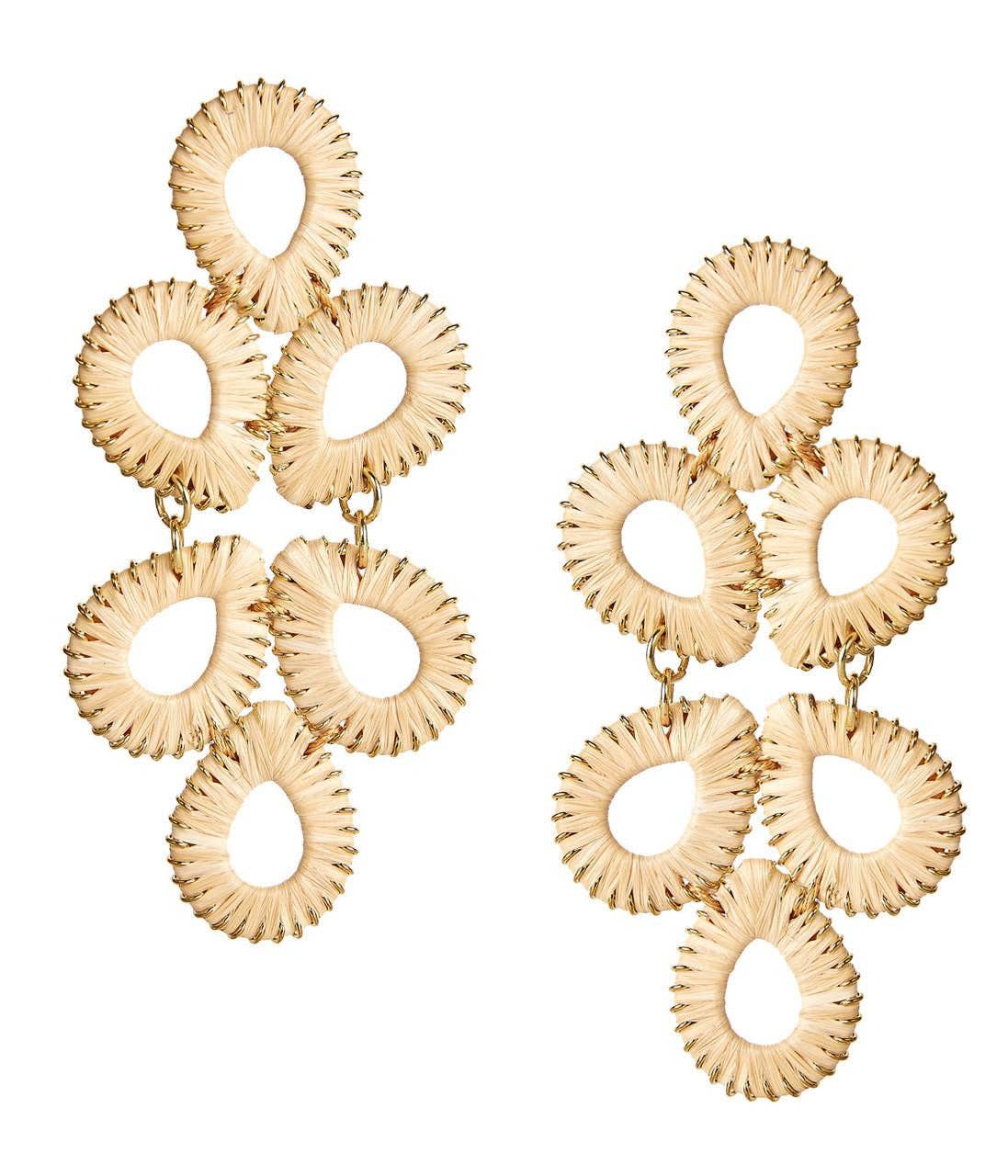 Ginger Straw  Earrings