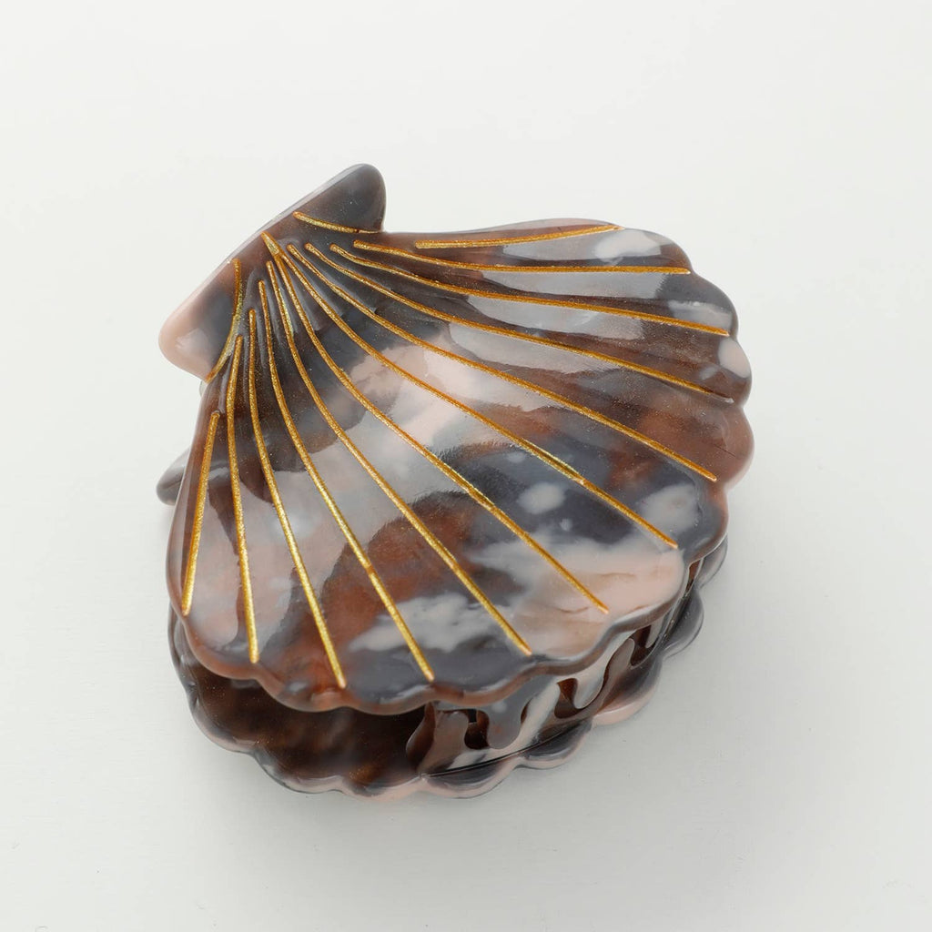 Calacatta Seashell Claw Clip