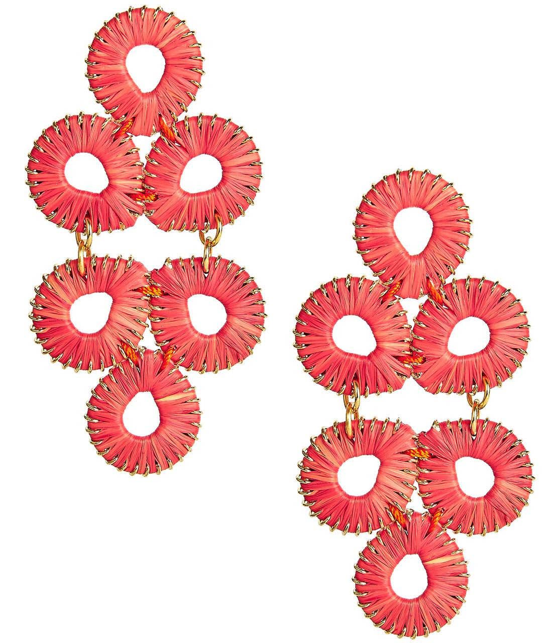 Ginger Straw  Earrings