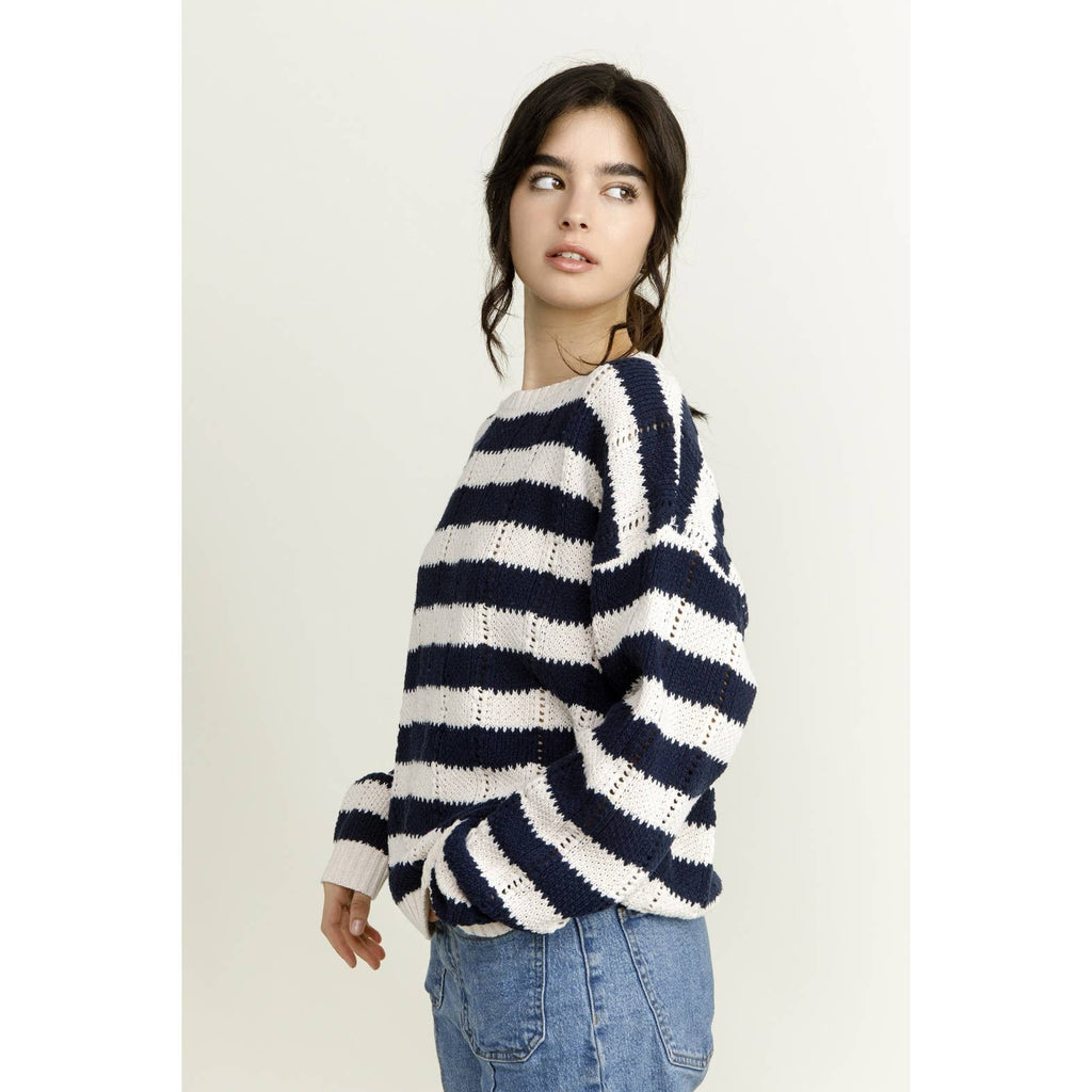 Striped Thick Knit Sweater