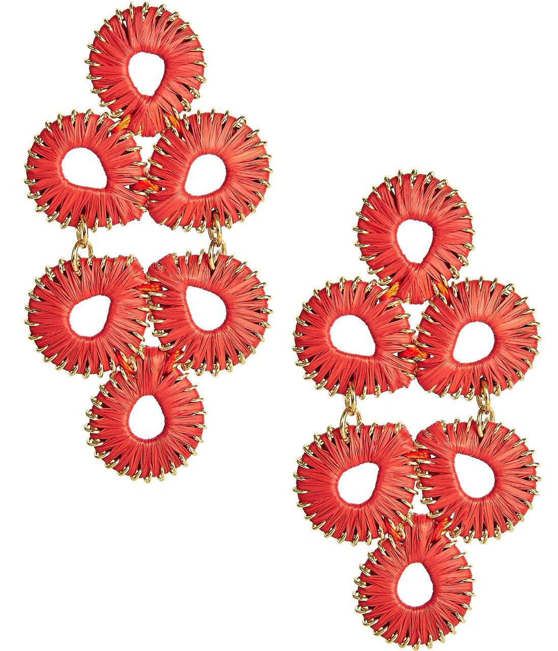 Ginger Straw  Earrings